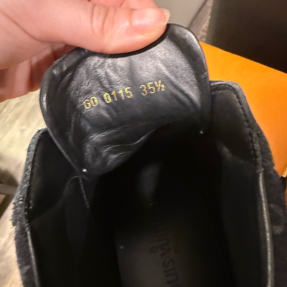 🔥24HR SALE🔥 Authentic Louis Vuitton WedgeBlack High-Top monogram Sneakers - Picture 10 of 13